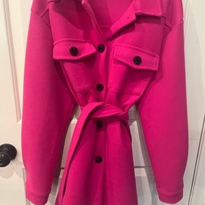 Pink wool blend jacket NWOT